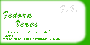 fedora veres business card